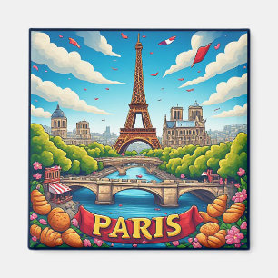 Aimant 🧲 Paris France Souvenir de vacances européennes