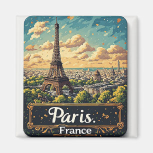 Aimant 🧲 Paris France Voyage Européen Mémoire Cadeau 