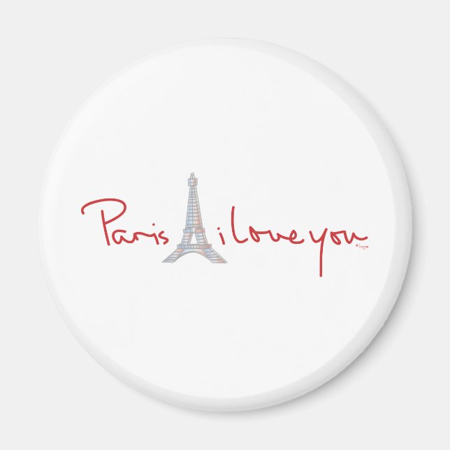 Aimant Paris Je t'aime (Devant)