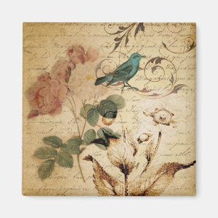 Aimant Paris rose victorien Scripts l'oiseau français