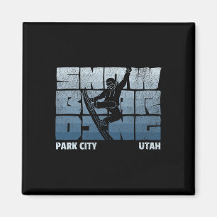 Aimant Park City Utah Snowboard Resort Cool Vintage Sn