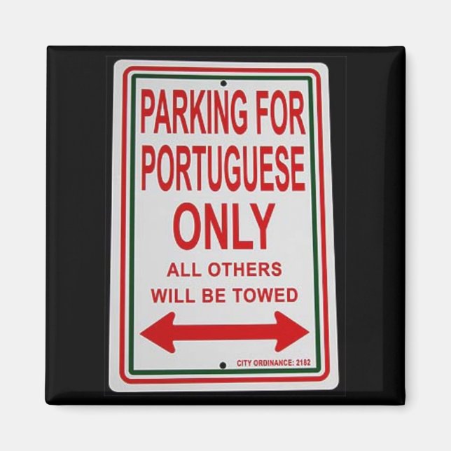 aimant "Parking pour portugais uniquement" (Devant)