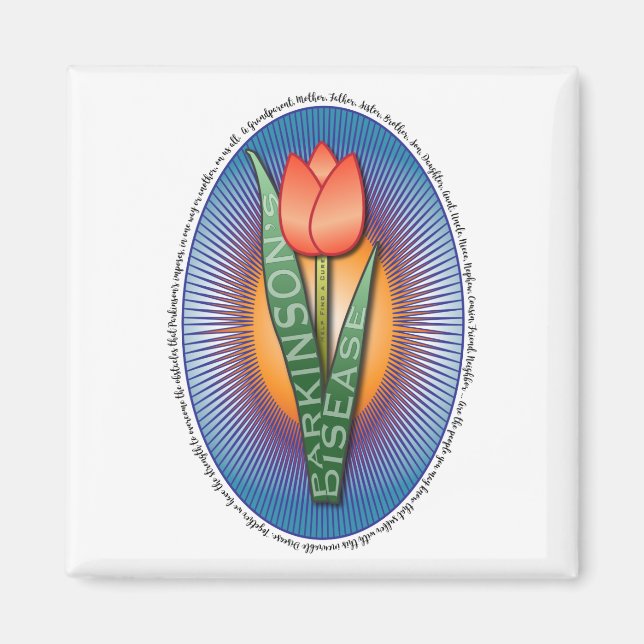 Aimant Parkinsons Aide Trouver une tulipe avec devis (Devant)