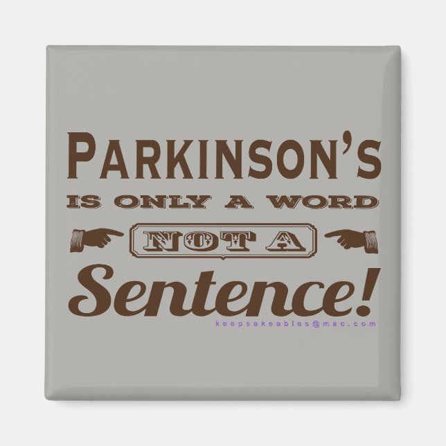 Aimant Parkinsons non marron de phrase (Devant)