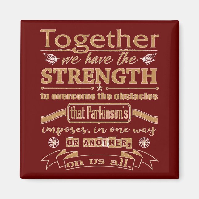 Aimant Parkinson's Together Strength Quote lght (Devant)