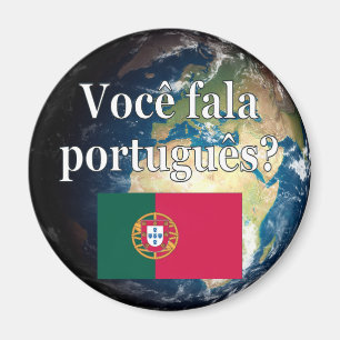Aimant Parles-tu portugais ? Portugais Drapeau et Terre
