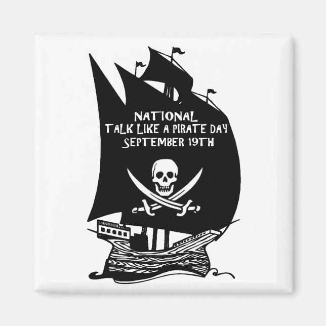 Aimant Parlez Comme Un Bateau De La Journée Du Pirate (Devant)