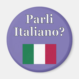 Aimant Parlez-vous italien ? en italien. Fanion