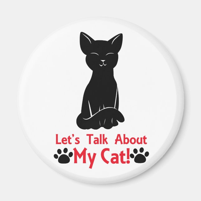 Aimant Parlons de mon chat (Devant)