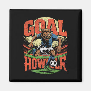 Aimant Parodie de football de loup-garou Hurleur de but H