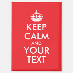 Aimant Parodie du calme en rouge et blanc