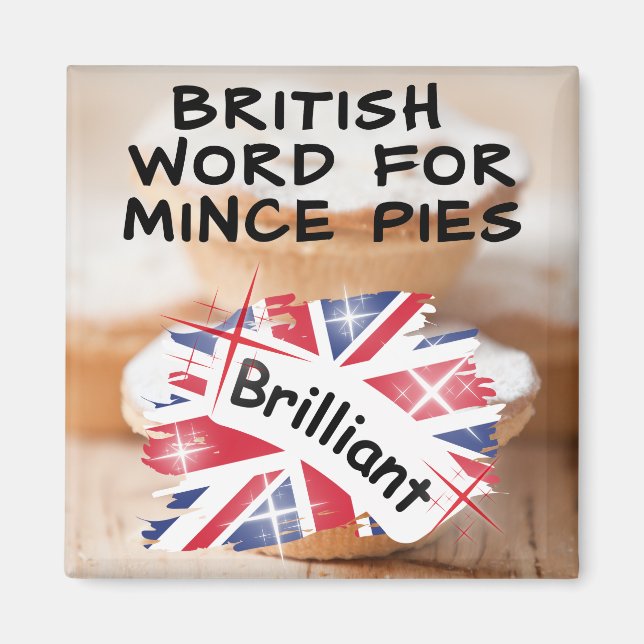 Aimant Parole britannique pour les minces tartes - BRILLI (Devant)