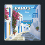 Aimant Paros Grèce Island Travel<br><div class="desc">Paros, en Grèce, est une île magnifique dans les Cyclades, connue pour ses charmants villages blanchis à la chaux, ses eaux cristallines et son ambiance méditerranéenne détendue. Situé dans la mer Egée, Paros offre un parfait mélange de culture grecque traditionnelle et de luxe moderne, ce qui en fait une destination...</div>