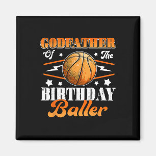 Aimant Parrain De L'Anniversaire Baller Basketball Père