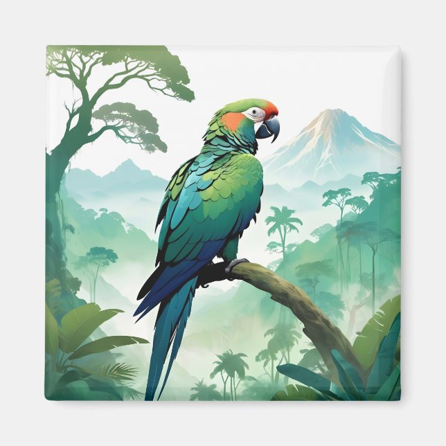 Aimant Parrot Faune Animal Nature Forêt Sauvage (Devant)