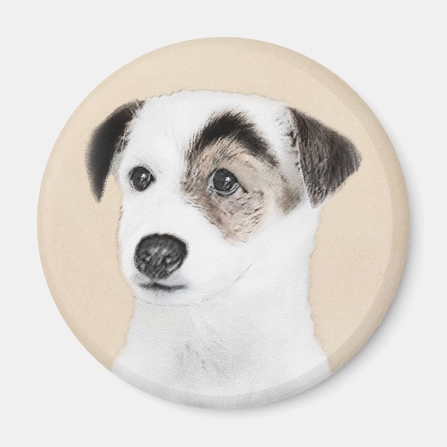 Aimant Parson Jack Russell Terrier Peinture - Chien Art (Devant)