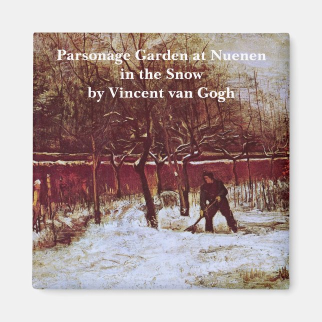 Aimant Parsonage Garden à Nuenen par Vincent van Gogh (Devant)