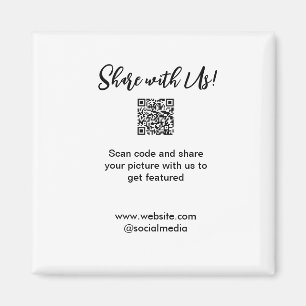Aimant Partagez votre image numérisation QR code ajouter