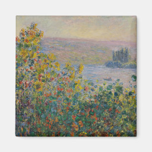 Aimant Parterres de fleurs à Vétheuil, paysage impression