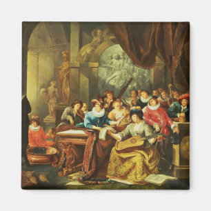 Aimant Partie de musique dans un intérieur somptueux ave