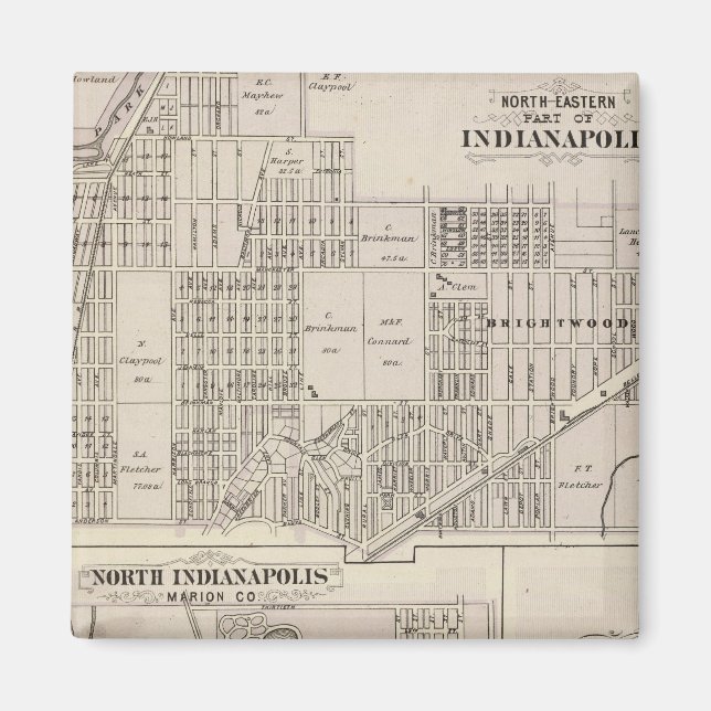 Aimant Partie nord-est d'Indianapolis (Devant)