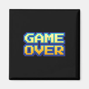 Aimant Partie Terminée Vintage Rétro Jeu Vidéo Arcade 80s