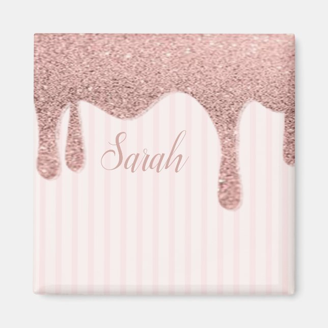Aimant Parties scintillant cool tendance rose (Devant)