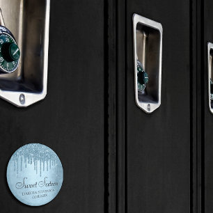 Aimant Parties scintillant de glace à goutte   Blue Faux 