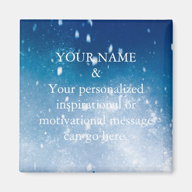 Aimant Parties scintillant verte du message de motivation (Devant)