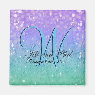 Aimant Parties scintillant violette Lanterne Confetti Gla