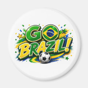 Aimant Partisan de football patriotique GO Brésil Ma