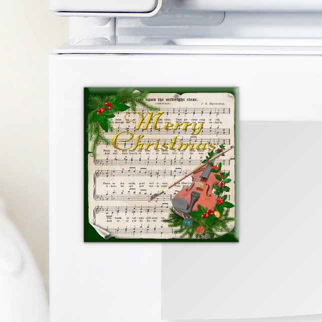 Aimant Partition de Noël Vintage Musique avec Violon Fest (Créateur téléchargé)