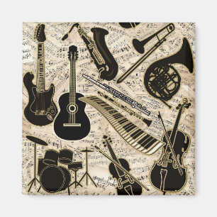 Aimant Partition et instruments Black/Gold ID481