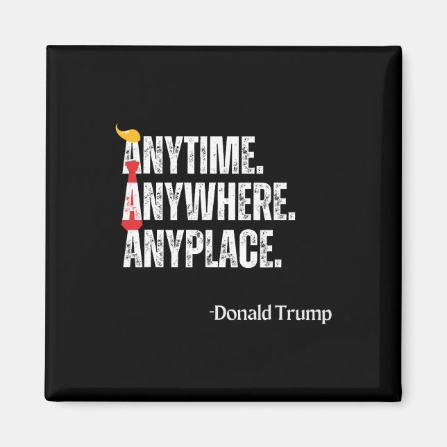 Aimant Partout où Donald Trump 2024 Citation (Devant)