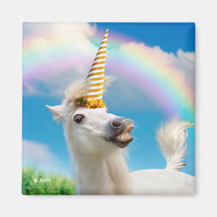 Aimant Party Unicorn Horse And Rainbow