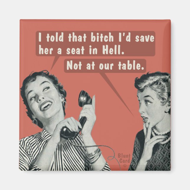 Aimant Pas à notre table. (Devant)