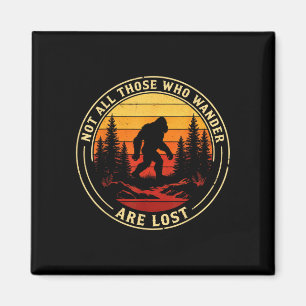 Aimant Pas ceux qui errent sont perdus bigfoot vintage