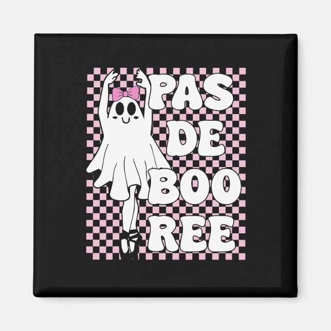 Aimant Pas De Boo-ree Funny Retro Ballet Ghosts Halloween (Devant)