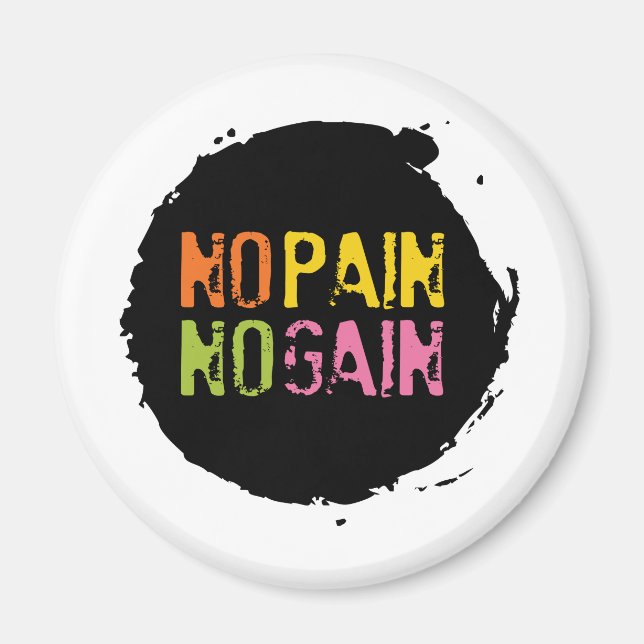 Aimant Pas de douleur ni gain (Devant)
