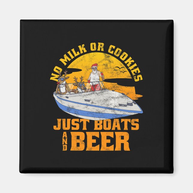 Aimant Pas de lait ou de biscuits juste des bateaux et la (Devant)