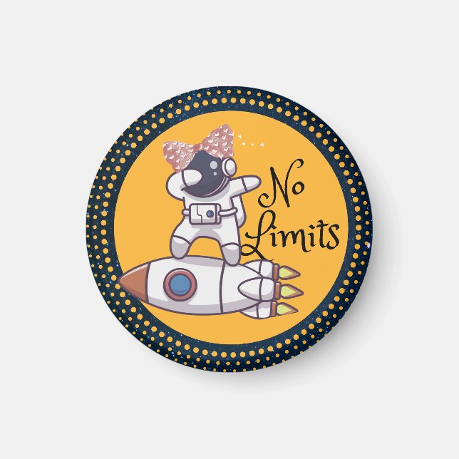 Aimant Pas De Limites Bébé Fille Douche Invitation (Devant)