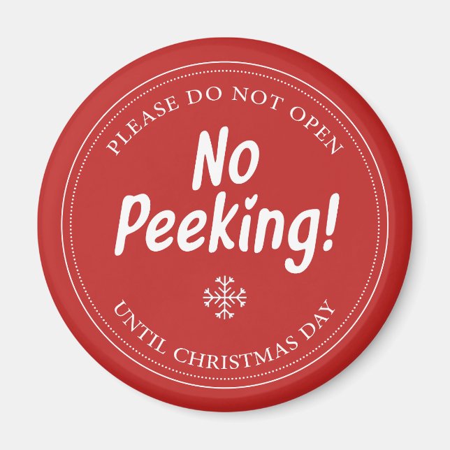 Aimant Pas De Pékin ! - N'Ouvre Pas Avant Noël (Devant)