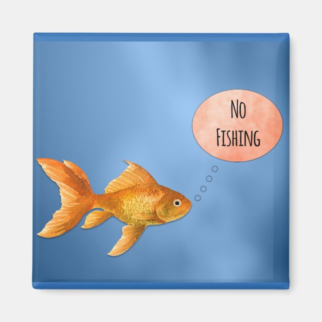 Aimant Pas de poisson d'or de pêche (Devant)
