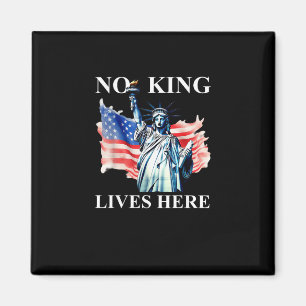 Aimant Pas de roi ne vit en Amérique Drapeau patriotique