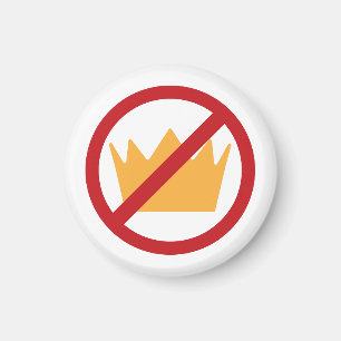 Aimant PAS DE ROIS ! Anti-Trump pro-démocratie blanc