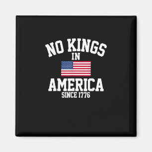 Aimant Pas de rois en Amérique Drapeau USA Rétro Style Co