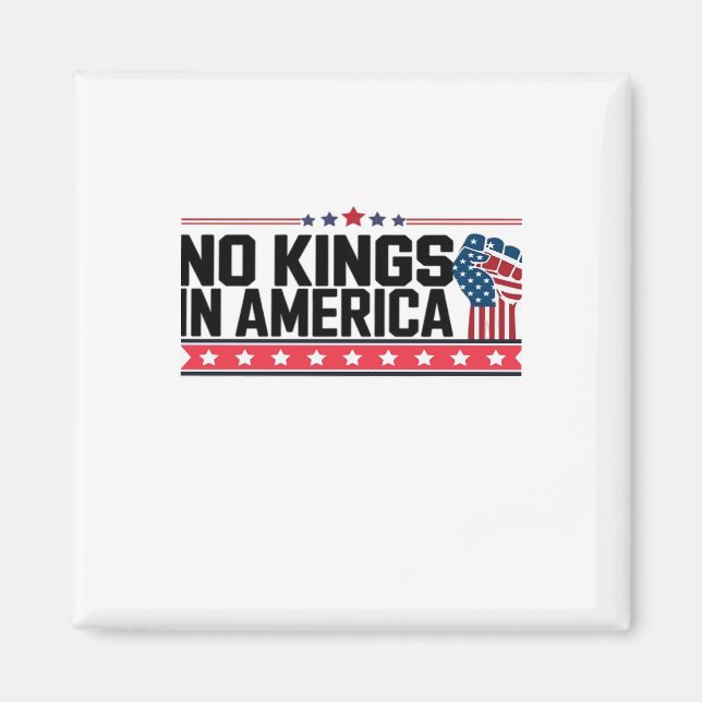 Aimant Pas de rois en Amérique USA Minimal Clean (Devant)