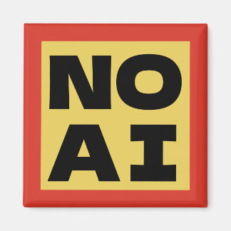 Aimant Pas de texte gras moderne de typographie AI Jaune