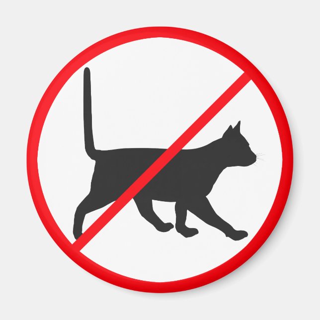 Aimant Pas D'Entrée Pour Les Chats ! (Devant)