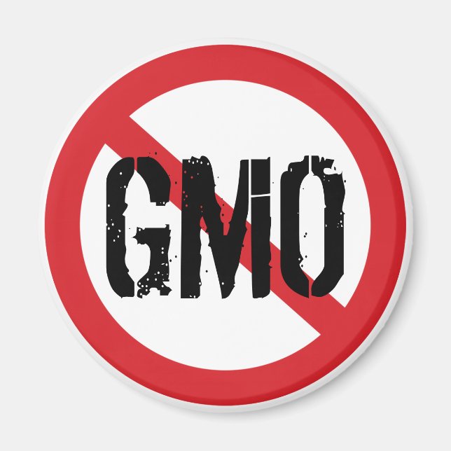Aimant Pas d'OGM Nourriture Génétiquement Modifiée (Devant)